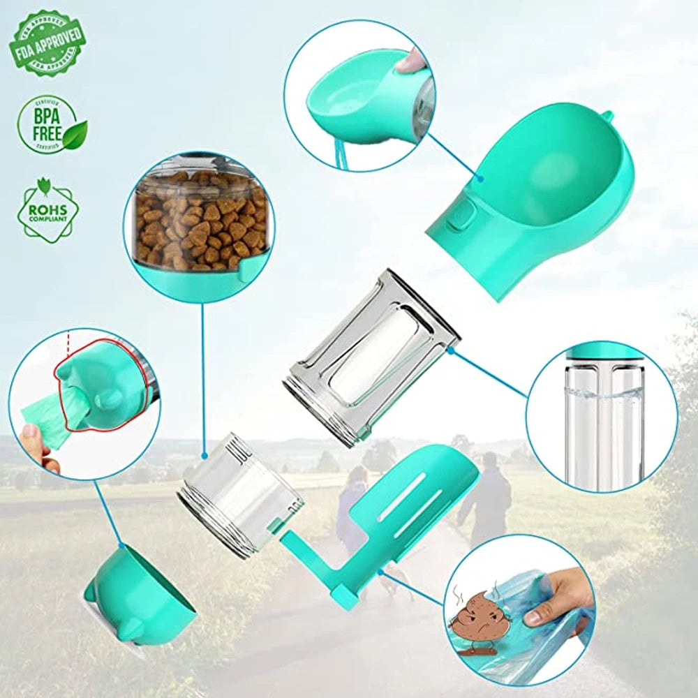 Botella de agua multifuncional 4-in-1